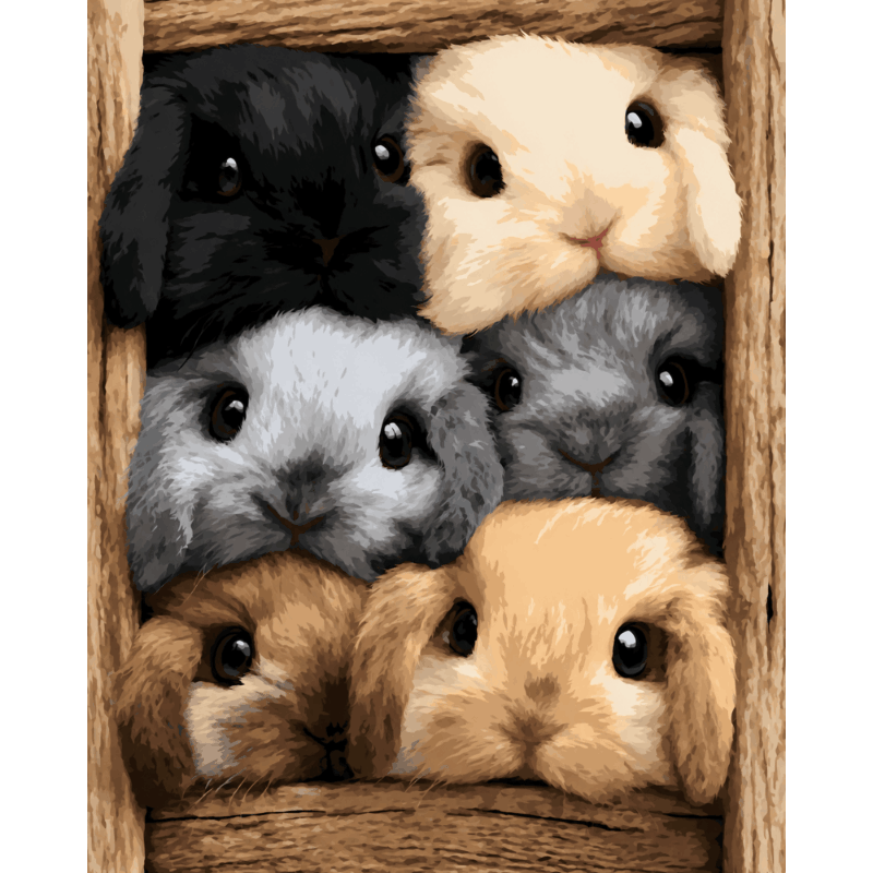 Little Hopper Friends | Paint by Number- Paint by Numbers