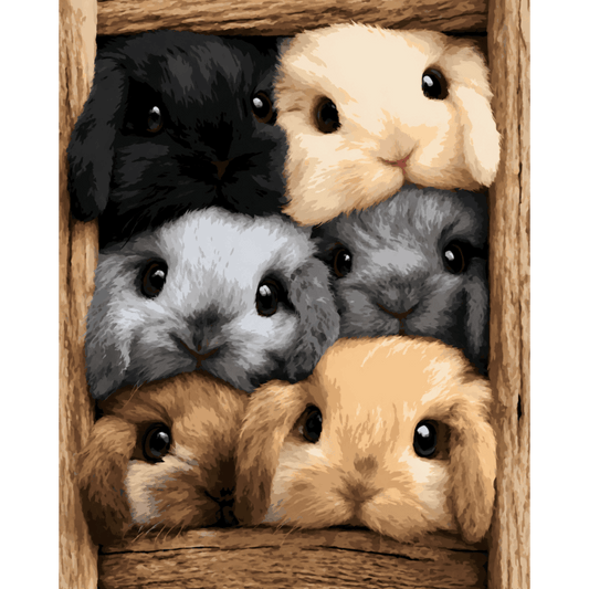 Little Hopper Friends | Paint by Number- Paint by Numbers