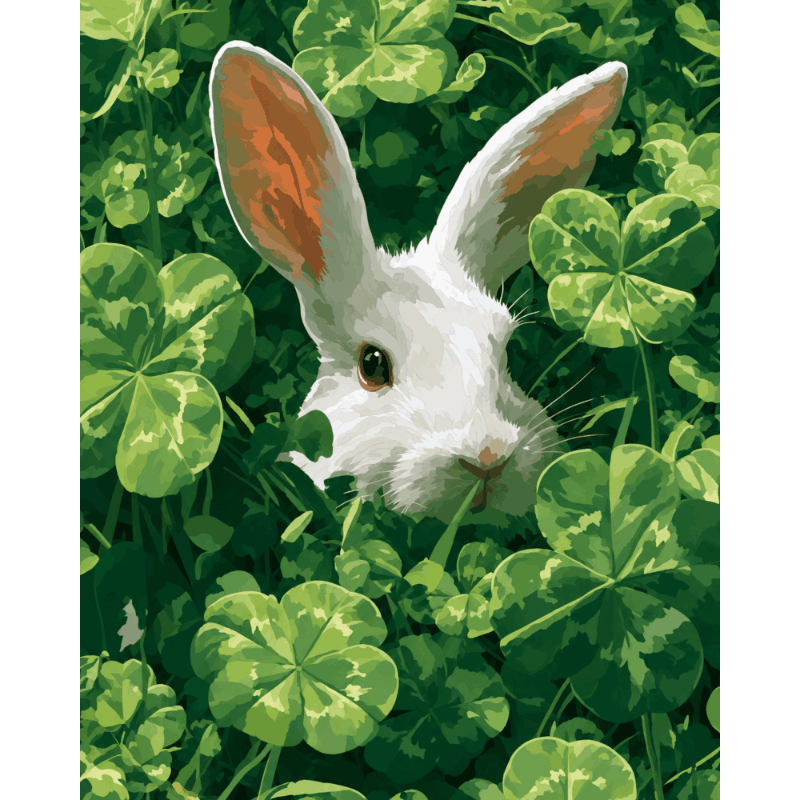 Lucky Bunny | Paint by Number- Paint by Numbers