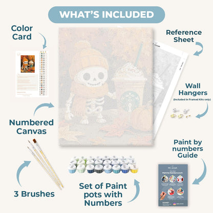 Pumpkin Spice Skeleton | Paint by Number