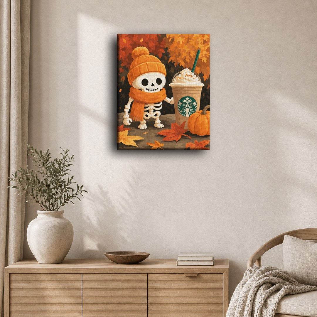 Pumpkin Spice Skeleton | Paint by Number
