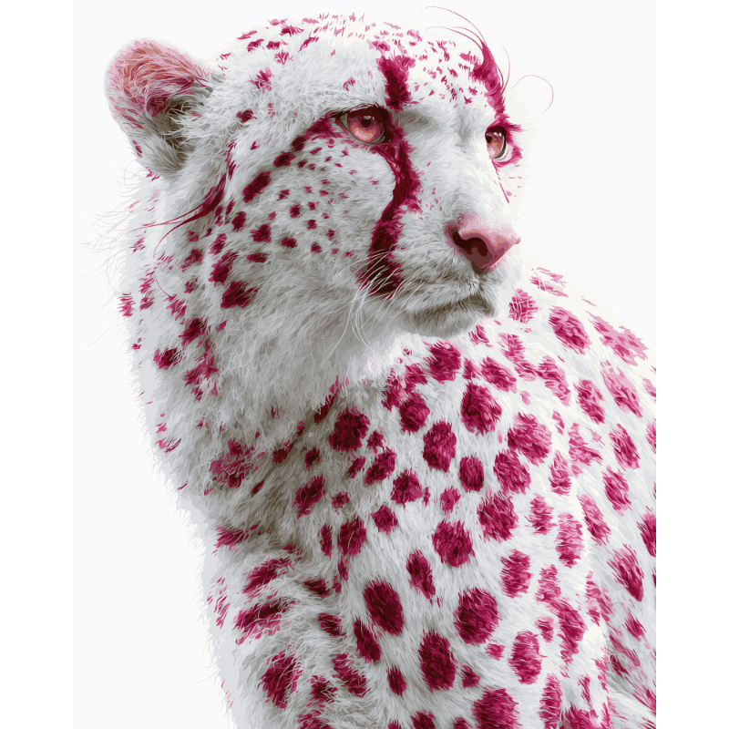 Raspberry Cheetah | Paint by Number- Paint by Numbers