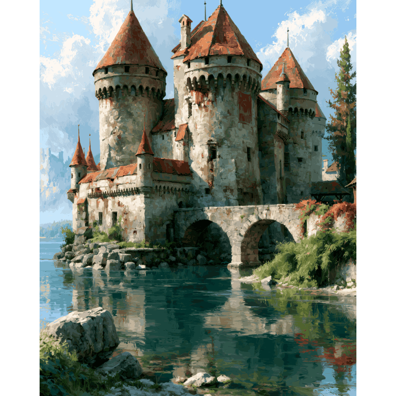 Royal Stronghold | Paint by Number- Paint by Numbers