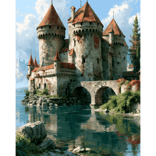 Royal Stronghold | Paint by Number- Paint by Numbers