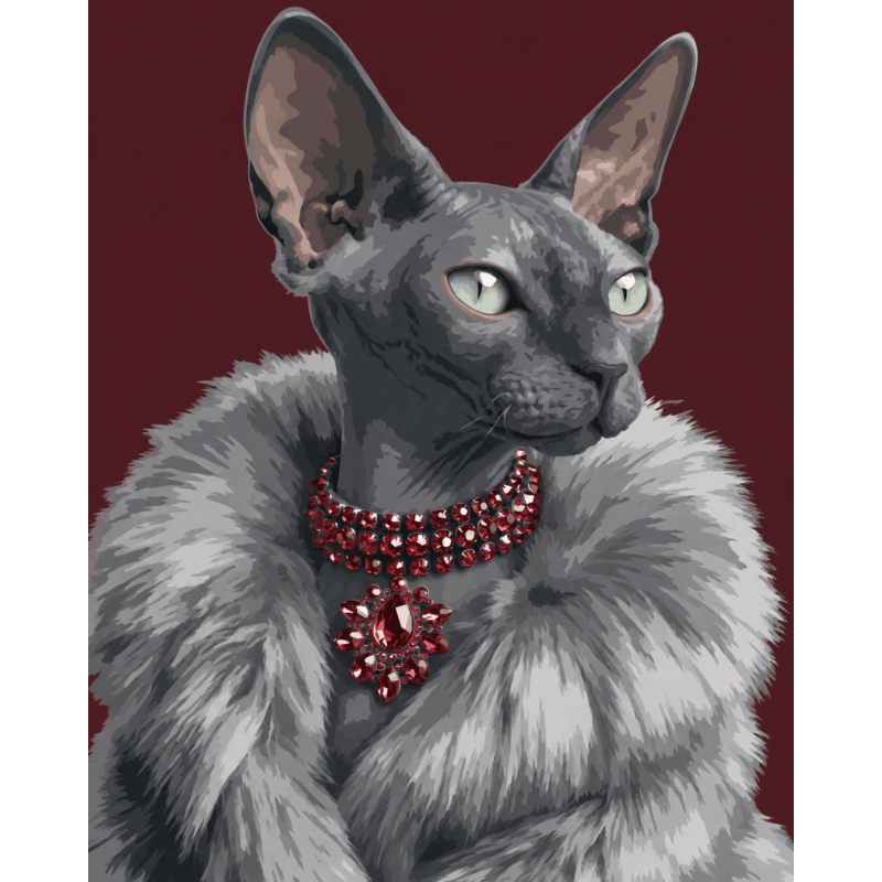 Ruby Sphynx | Paint by Number- Paint by Numbers