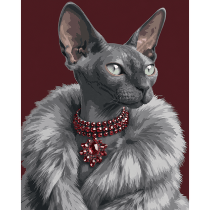 Ruby Sphynx | Paint by Number- Paint by Numbers