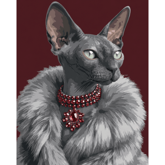 Ruby Sphynx | Paint by Number- Paint by Numbers