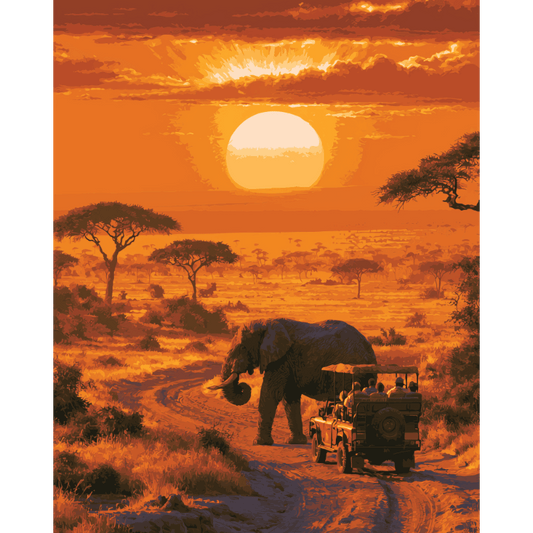 Safari Sunset | Paint by Number- Paint by Numbers