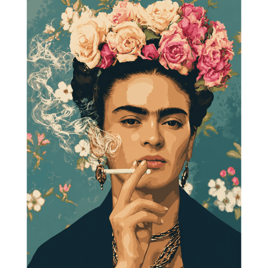 Smoking Frida | Paint by Number- Paint by Numbers