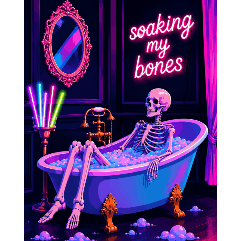 Soaking My Bones Neon | Paint by Number- Paint by Numbers