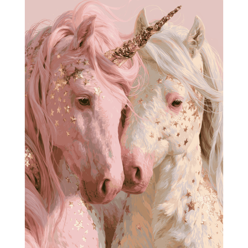 Starlight Unicorns | Paint by Number- Paint by Numbers
