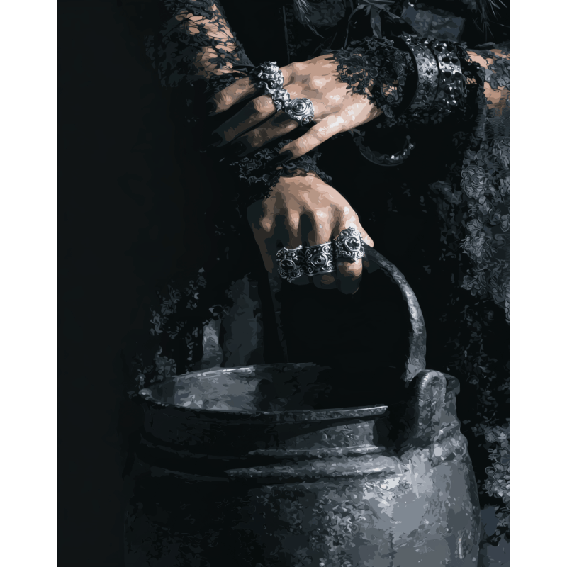 Witch's Cauldron | Paint by Number- Paint by Numbers