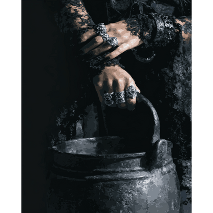 Witch's Cauldron | Paint by Number- Paint by Numbers