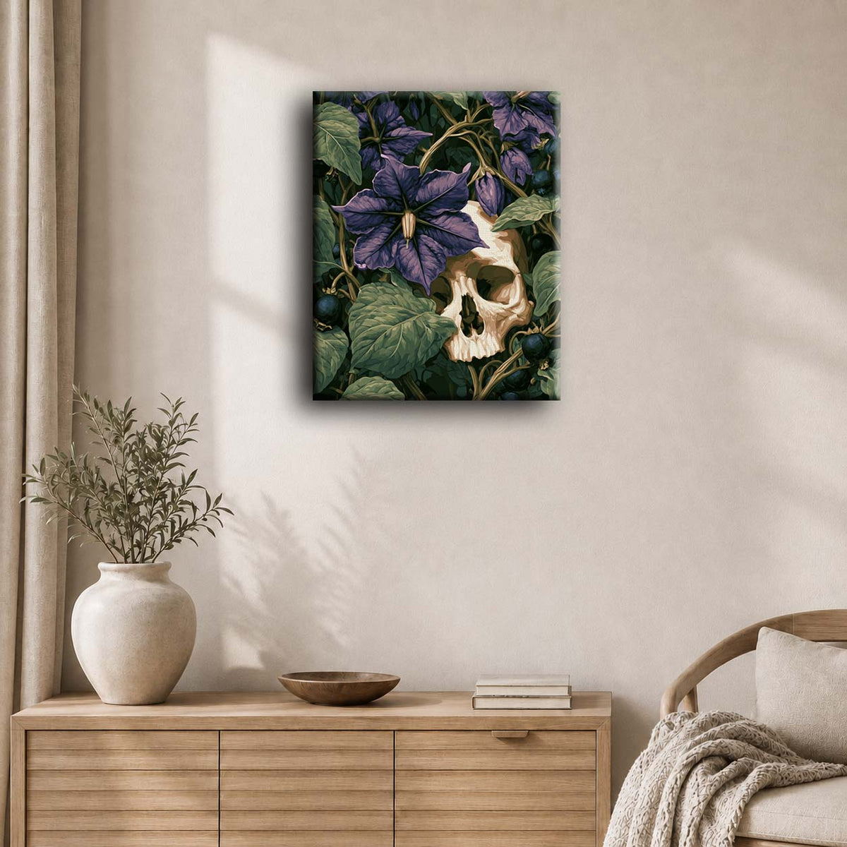 Dark Nightshade Flower | Paint by Number