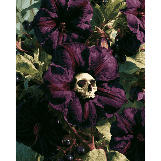Gothic Nightshade Flower | Paint by Number