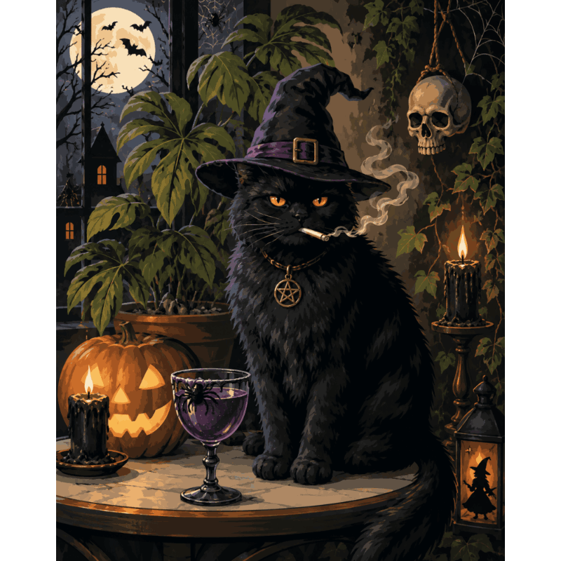 Halloween Grumpy Cat | Pintar por números