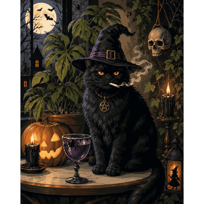 Halloween Grumpy Cat | Pintar por números