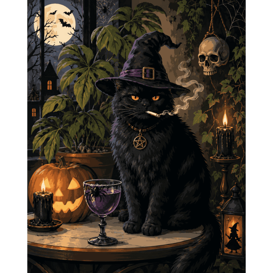 Halloween Grumpy Cat | Paint by Number