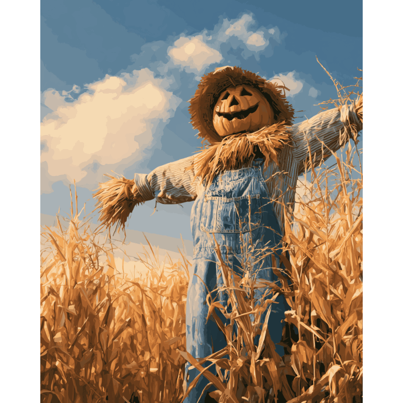 Pumpkin Scarecrow | Dipingi con i Numeri