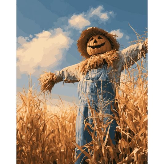 Pumpkin Scarecrow | Paint by Number