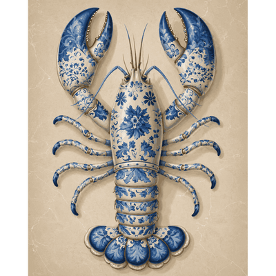 Delft Lobster | Paint by Number