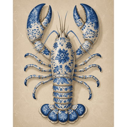 Delft Lobster | Paint by Number