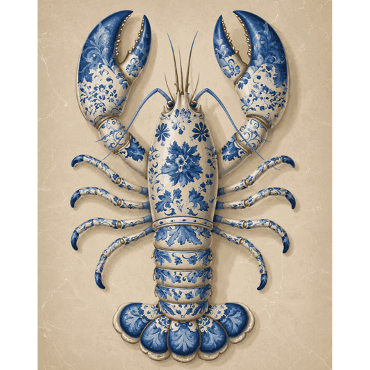 Delft Lobster | Paint by Number