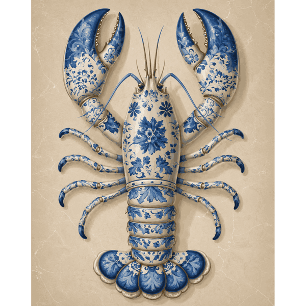 Delft Lobster | Paint by Number