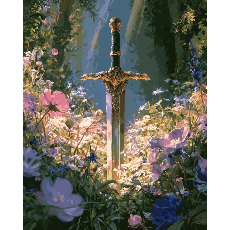 Blooming Excalibur | Paint by Number