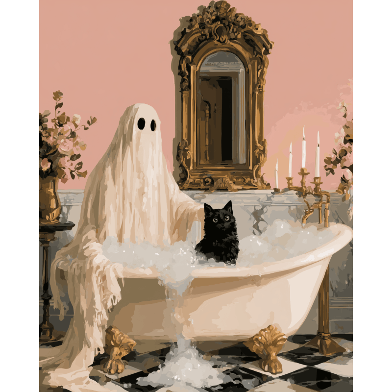 The Haunted Bath | Paint by Number