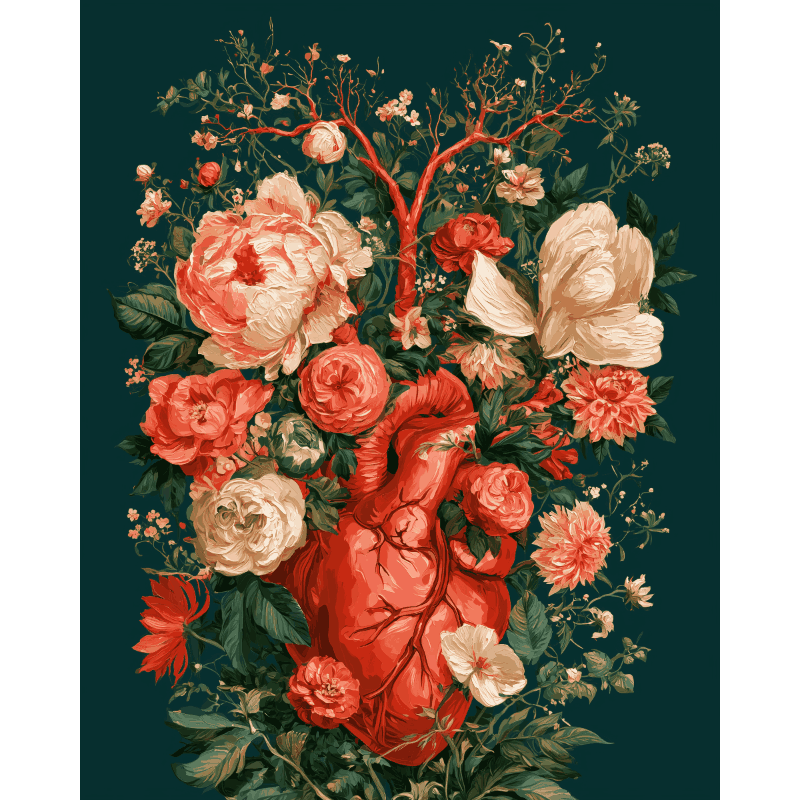 The Floral Heart | Paint by Number