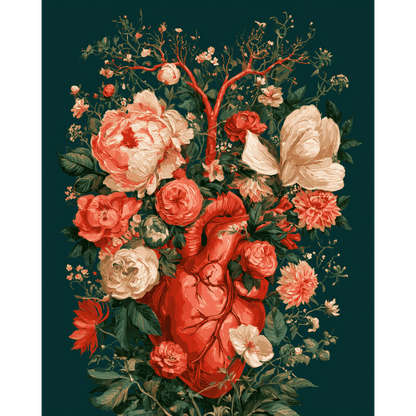 The Floral Heart | Paint by Number