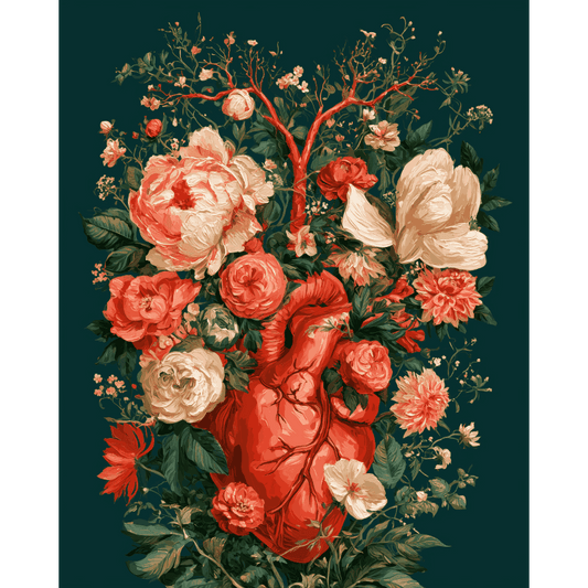 Le Cœur Floral | Peinture par numéros
