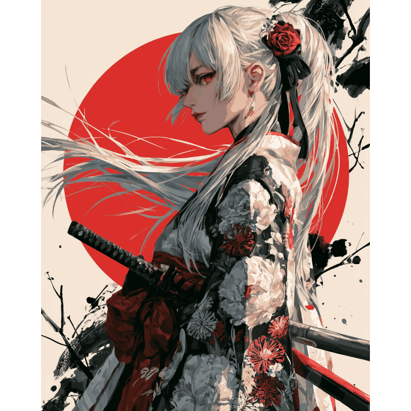 Crimson Moon Warrior | Dipingi con i Numeri