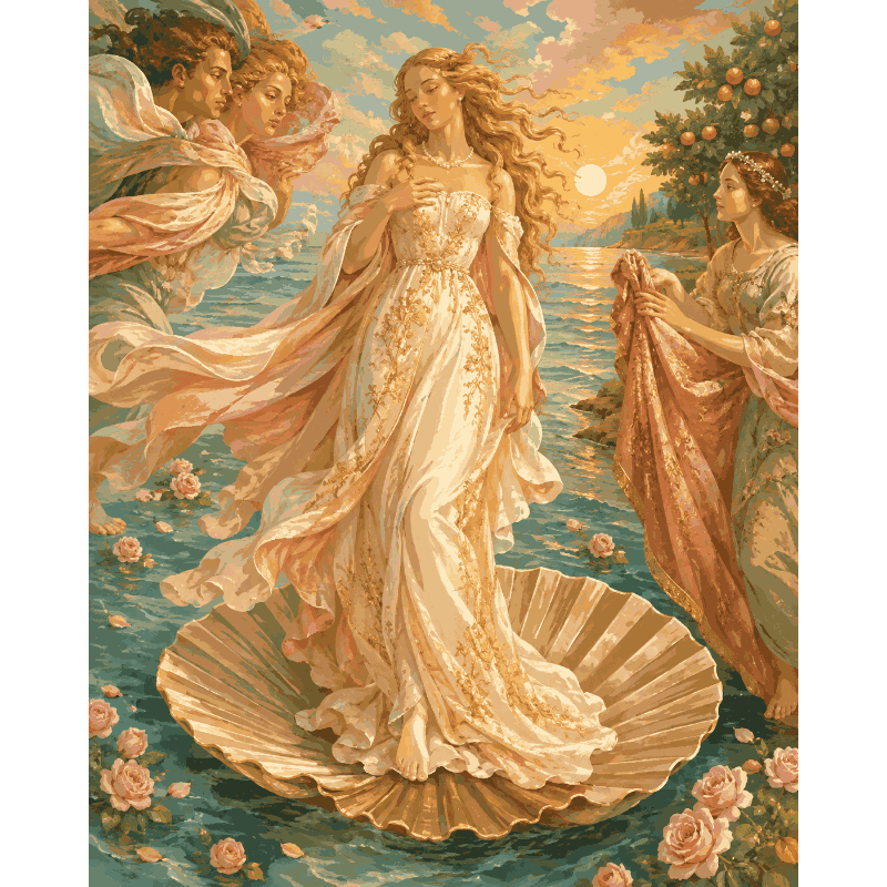 Birth of Venus | Paint by Number - Paint by numbers