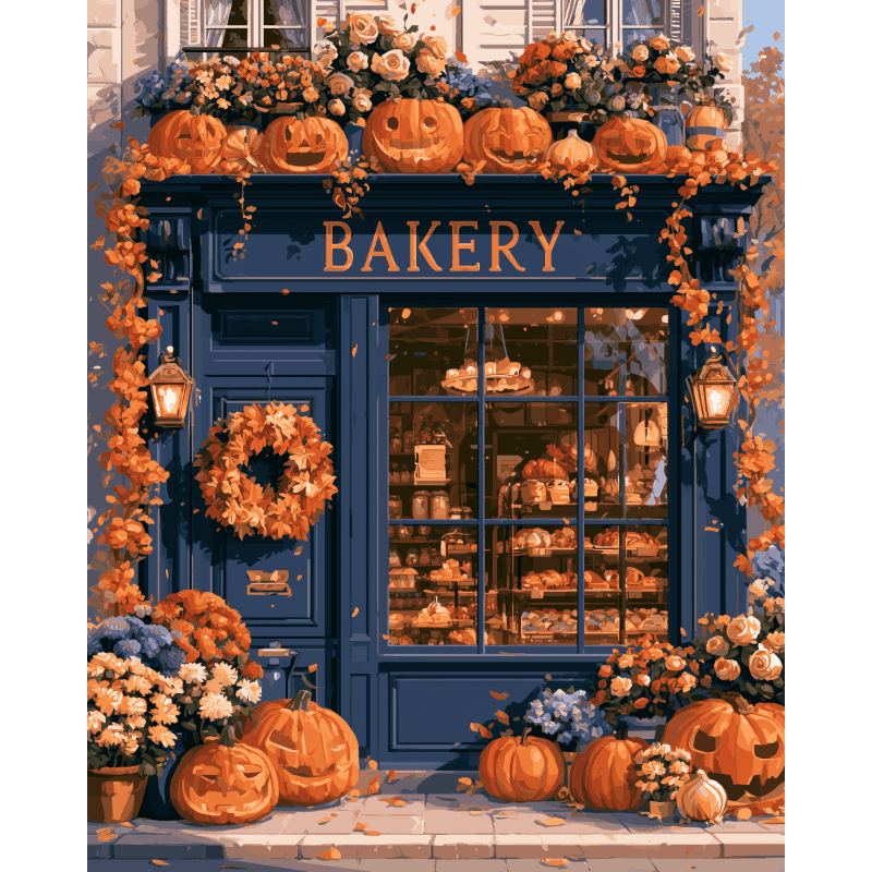 The Halloween Bakery | Paint by Number - Paint by numbers