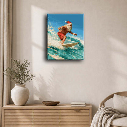 Surfing Santa | Dipingi con i numeri