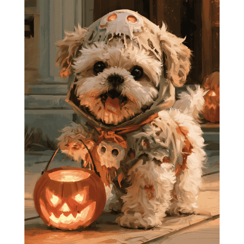 Too Cute to Spook | Paint by Number - Paint by numbers