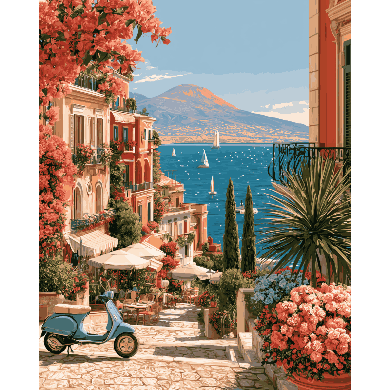 Summer in Naples | Paint by Number - Paint by numbers