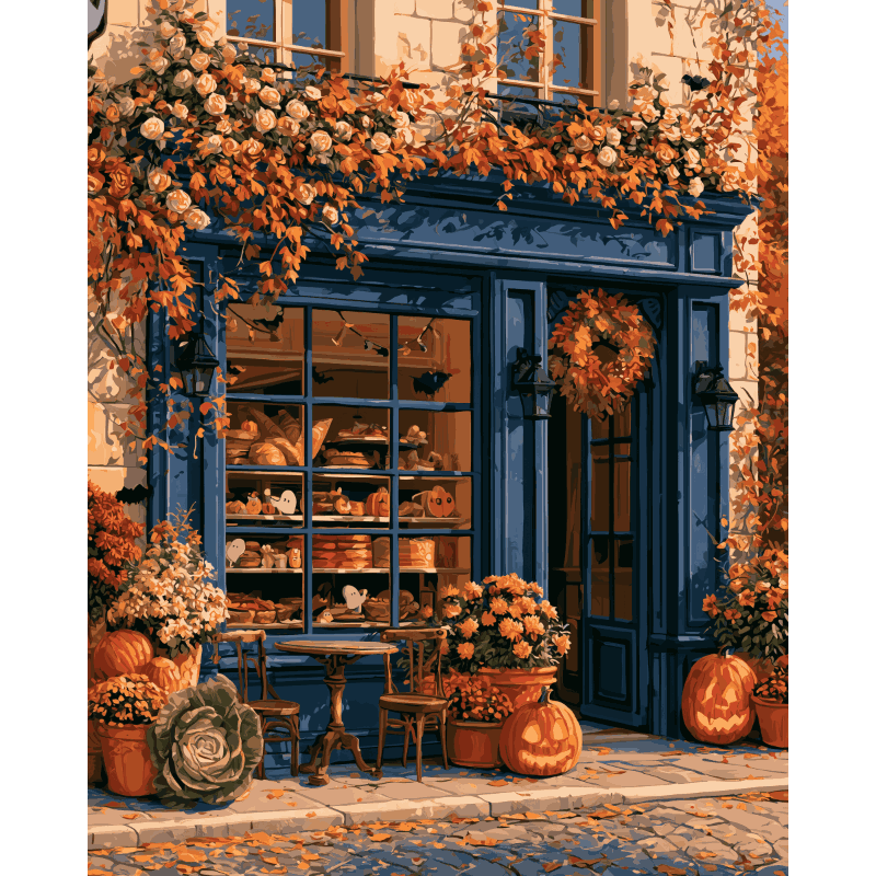 Autumn at the Bakery | Paint by Number - Paint by numbers