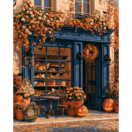 Autumn at the Bakery | Paint by Number - Paint by numbers