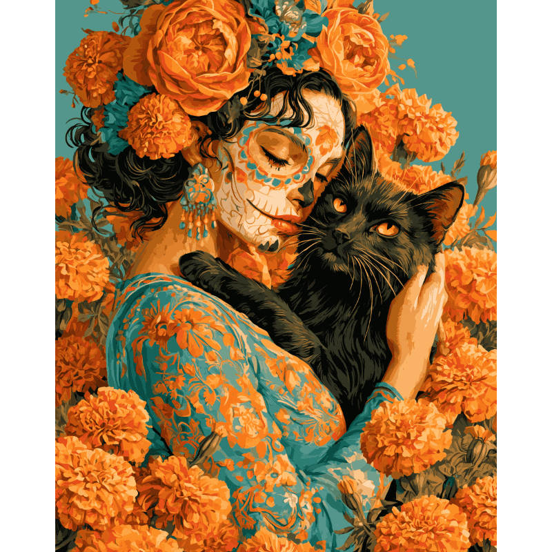 Marigold Spirit | Paint by Number - Paint by numbers