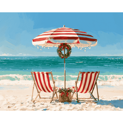 Christmas in Paradise | Paint by Number - Paint by numbers