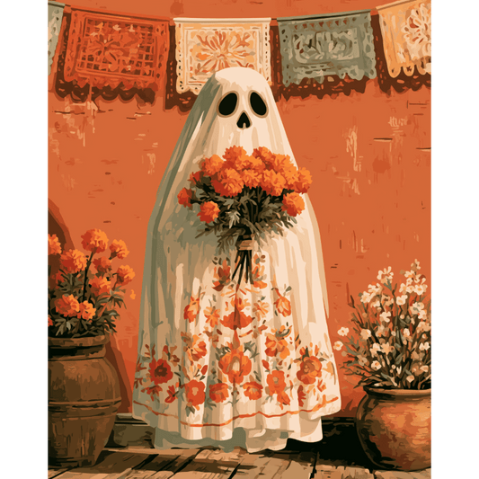 Mexican Ghost | Paint by Number - Paint by numbers