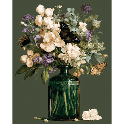The Emerald Bouquet | Paint by Number - Paint by numbers