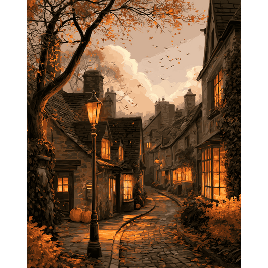 Historic Village | Paint by Number - Paint by numbers