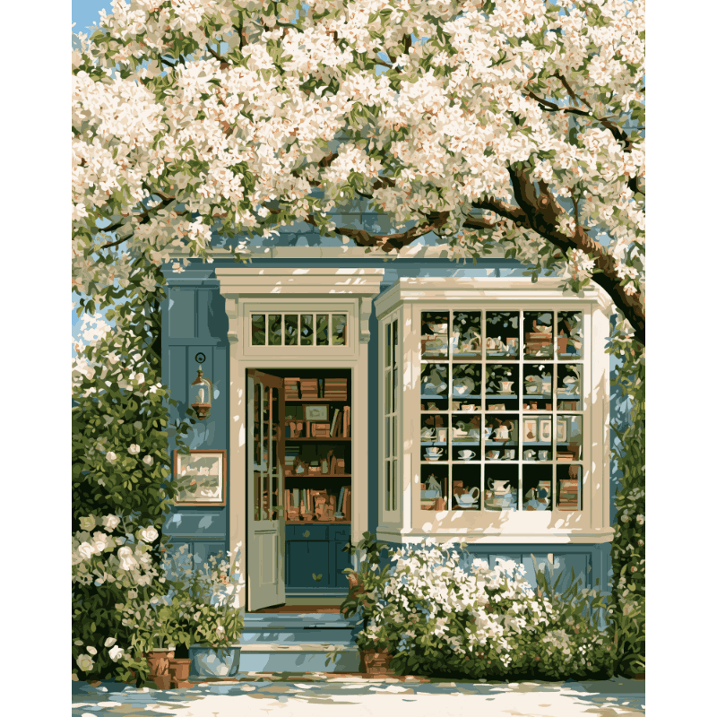 Blooming Sunroom | Paint by Number - Paint by numbers
