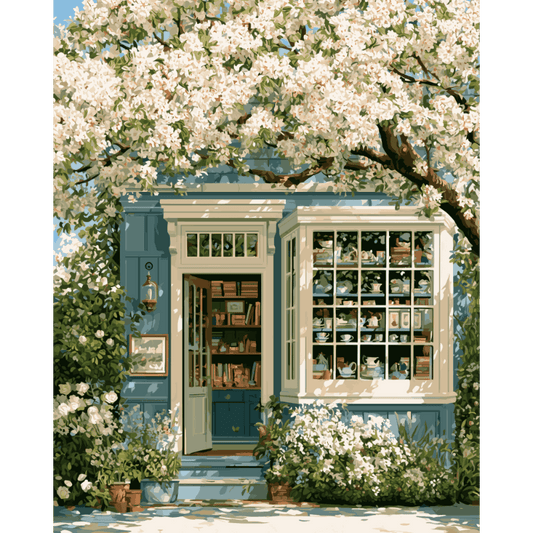 Blooming Sunroom | Paint by Number - Paint by numbers