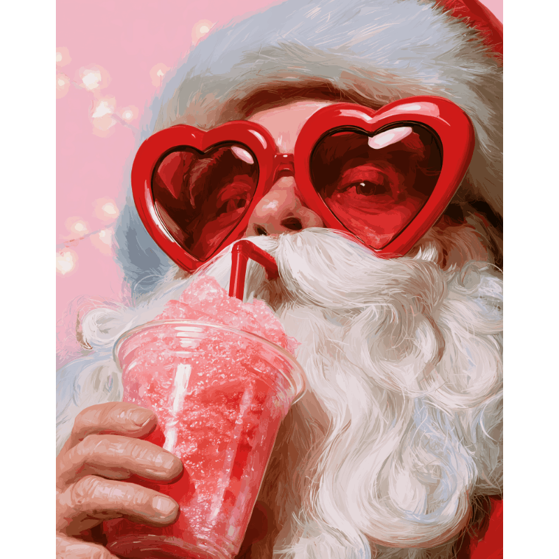 Cool Santa | Paint by Number - Paint by numbers