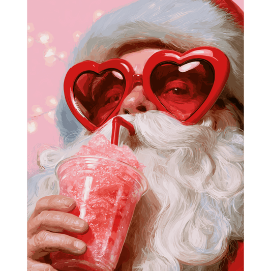 Cool Santa | Paint by Number - Paint by numbers
